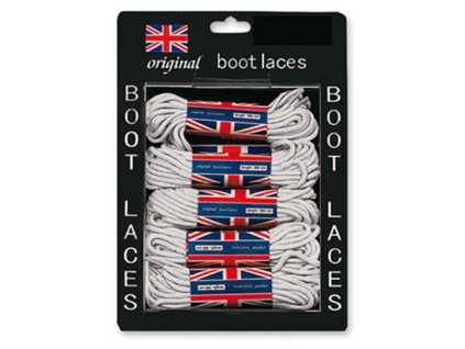 Tkaničky do bot se 3 otvory BÍLÉ 60cm