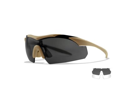 Brýle střelecké WX VAPOR sada 2 skla TAN rám + Doprava zdarma na další nákup
