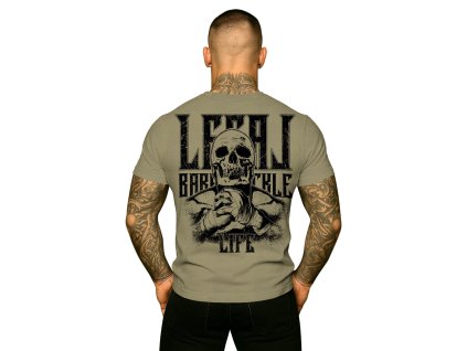 Pánské triko LEGAL LIFE Bare Knuckle khaki (Velikost M)