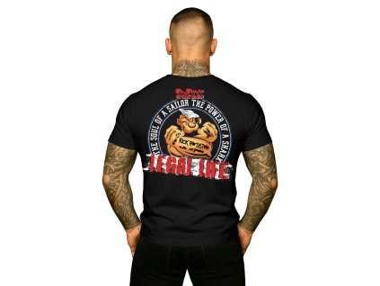 Pánské triko LEGAL LIFE Popeye black (Velikost XL)