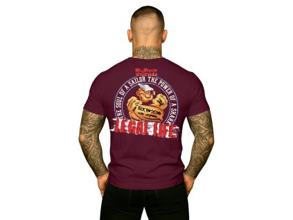 Pánské triko LEGAL LIFE Popeye bordo (Velikost M)