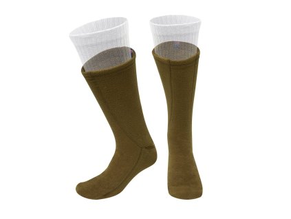 Ponožky - zateplovací vložky POLAR fleece COYOTE BROWN (velikost 37-41)