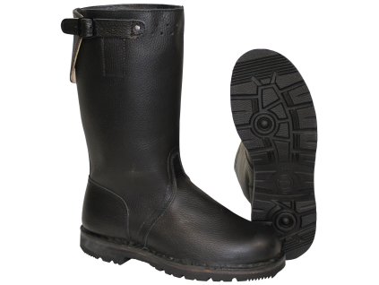 Boty BW vysoké půlitry kožené orig. ČERNÉ  + Doprava zdarma na další nákup