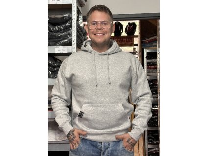Pánská mikina LEGAL LIFE Total Basic Grey Melange (Velikost M)