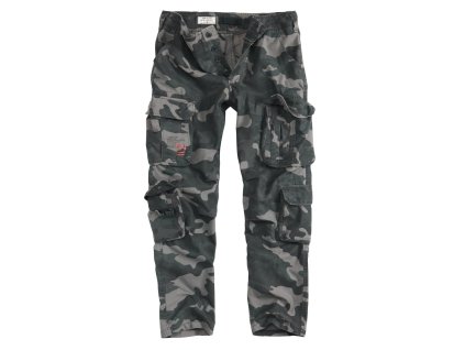 Kalhoty AIRBORNE SLIMMY BLACK CAMO (velikost L)