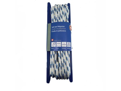Lano SWISS POLYESTER ø 8 mm / 10 m (1470kg/294kg) BÍLO MODRÉ