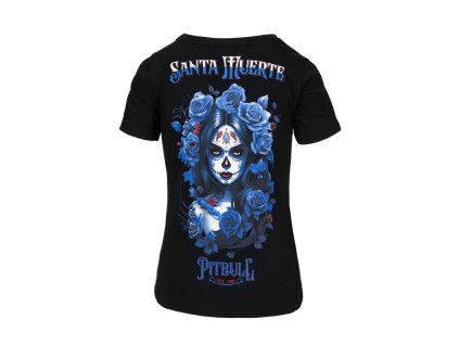 PitBull West Coast - dámské triko SANTA MUERTE BLUE černé (Velikost XS)