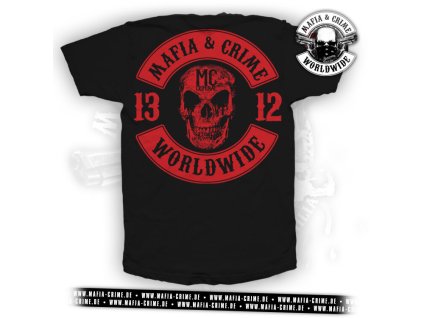 Pánské triko Mafia & Crime 1312 Patch schwarz rot (Velikost M)