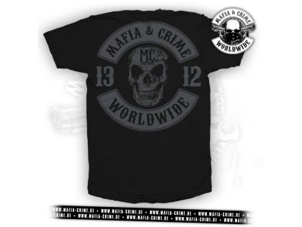 Pánské triko Mafia & Crime 1312 Patch schwarz grau (Velikost M)