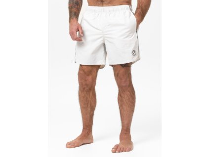 PitBull West Coast - pánské koupací šortky CROWNHILL bílé (Velikost M)