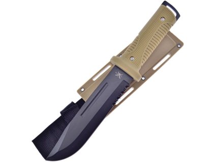 Nůž TAC-XTREME BOWIE s kombinovaným ostřím PÍSKOVÝ