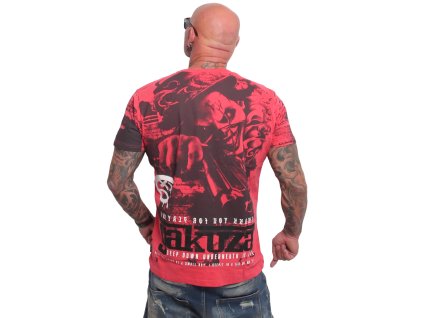 Pánské triko Yakuza Deep Down Allover Regular 26010 geranium (Velikost M)