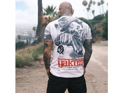 Pánské triko Yakuza Deep Down Allover Regular 26010 white (Velikost M)
