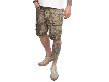 Pánské Yakuza Kraťasy Crashed Skull Cargo 25048 burnt olive (Velikost 36)
