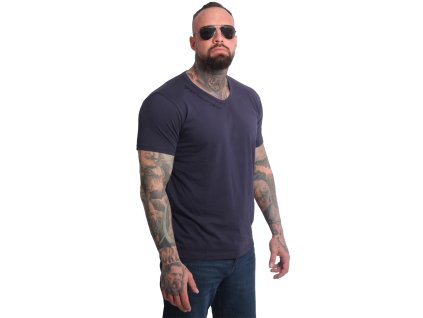 Pánské triko Yakuza Bare Regular Basic V-Neck 25049 parsian night