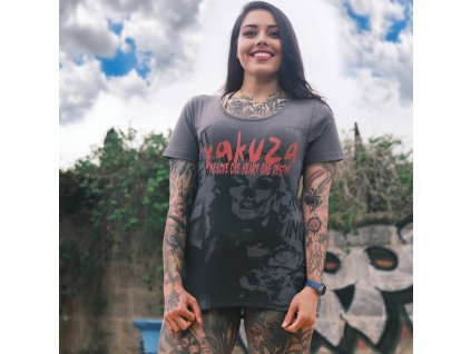 Dámské triko Yakuza Destiny Long 26112 steel grey (Velikost S)