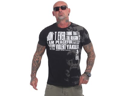 Pánské triko Yakuza Peaceful Regular 90046 black (Velikost XL)