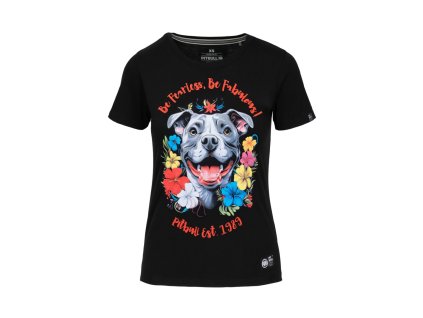 PitBull West Coast - dámské triko HAPPY PIT 2 černé (Velikost XS)