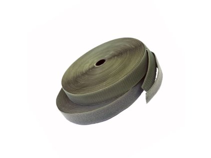 Suchý zip smyčky + háčky šířka 25 mm / 20 m KHAKI ZELENÝ