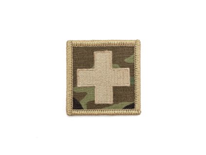 Nášivka zdravotník KŘÍŽ velcro KHAKI-OCP okraj KHAKI