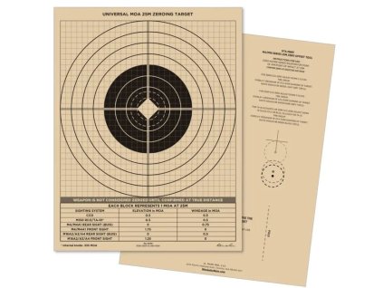 Terč voděodolný UNIVERSAL MOA nastřelovací 25 metrů