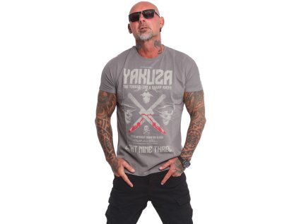 Pánské triko Yakuza Sharp Knife TSB 22006 Steel grey (Velikost S)