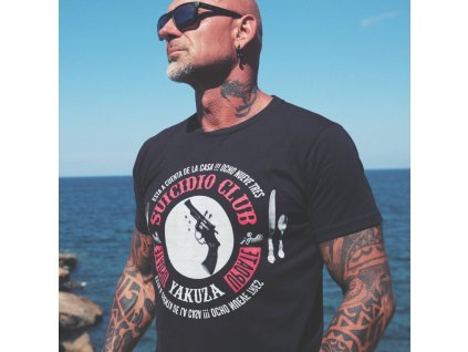 Pánské triko Yakuza Suicidio Regular TSB 90042 black (Velikost S)