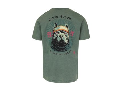 PitBull West Coast - pánské triko MT FUJI washed zelené (Velikost M)