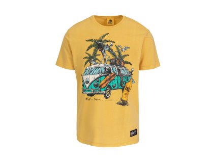 PitBull West Coast - pánské triko OPEN BEACH žluté (Velikost M)