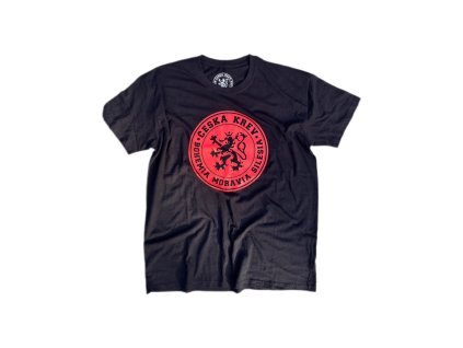 Pánské Triko Česká Krev Znak vepředu černé (Velikost L)