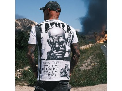 Pánské triko Yakuza System Allover Regular 26002 white (Velikost L)