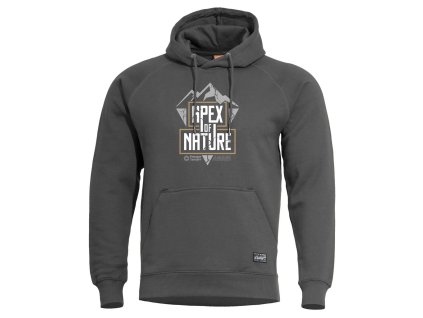 Mikina PHAETON APEX OF NATURE s kapucí ŠEDÁ (velikost 3XL)