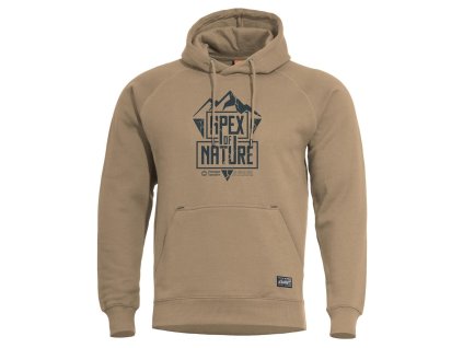Mikina PHAETON APEX OF NATURE s kapucí TAN BROWN (velikost 3XL)