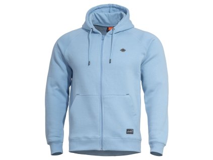 Mikina PHAETON se zipem a kapucí LAGOON BLUE (velikost 3XL)