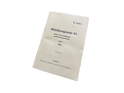 Výukový manuál k německému kulometu MG-34 1.1941
