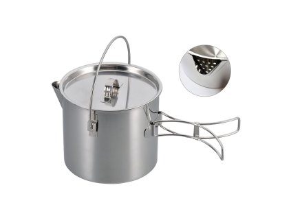 Hrnec se sklopnými uchy 1,4 litru NEREZ