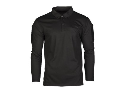 Triko/polokošile TACTICAL QUICK DRY dlouhý rukáv ČERNÁ (velikost 3XL)