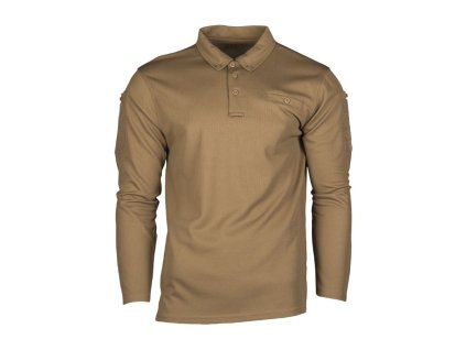 Triko/polokošile TACTICAL QUICK DRY dlouhý rukáv COYOTE (velikost 3XL)