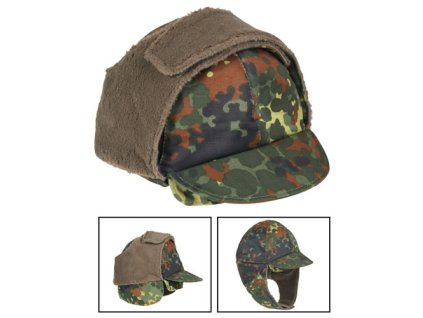 Čepice s kšiltem BW zimní FLECKTARN (velikost 64)