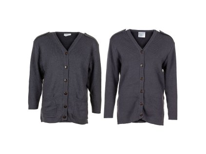 Svetr dámský britský s výstřihem do "V" ŠEDOMODRÝ použitý (velikost 84)