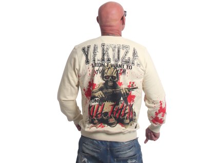 Pánská mikina Yakuza Hurt 27031 bone white (Velikost M)