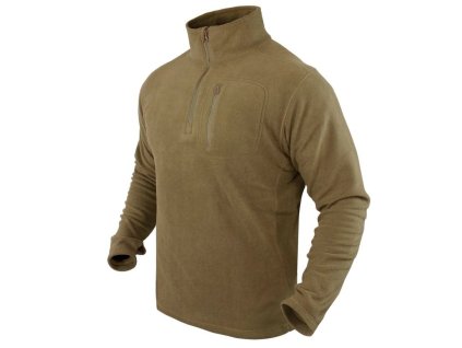 Mikina CONDOR 1/4 ZIP FLEECE COYOTE BROWN (velikost L)