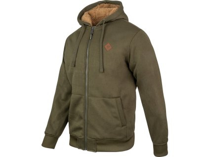 Mikina Yakka s kožíškem na zip s kapucí ZELENÁ (velikost 3XL)