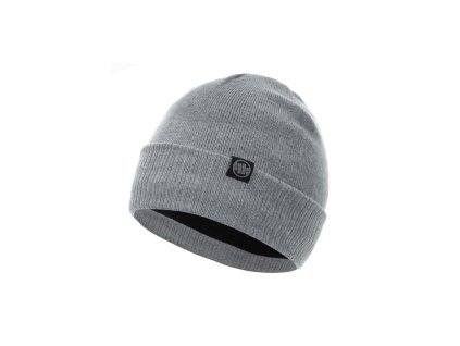 PitBull West Coast - zimní pletená čepice SMALL LOGO šedá (Velikost one size)