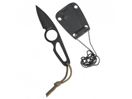 Nůž na krk v plastovém pouzdře na řetízku 18 cm