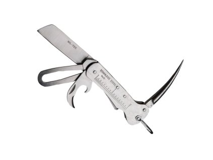 Nůž zavírací NÁMOŘNICKÝ vícefunkční STŘÍBRNÝ