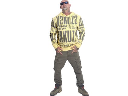 Pánská mikina s kapucí Yakuza Anyone 23006 pale banana (Velikost M)