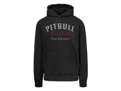 PitBull West Coast - pánská KP mikina STRENGHT & RESPECT washed grafitová (Velikost M)