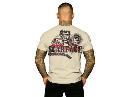 Pánské triko LEGAL LIFE Scarface cream (Velikost M)