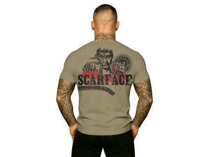 Pánské triko LEGAL LIFE Scarface khaki (Velikost M)